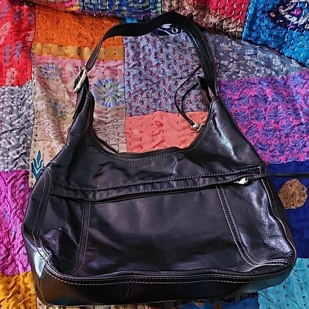 Black Leather Shoulder Bag